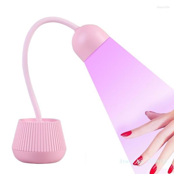 Secadores de unhas LED Lâmpada UV Mini mãos de lótus grátis secador rotativo de luz rápida cura cura de ganso cura flash cura