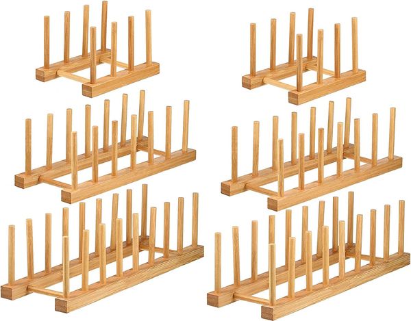 Scolapiatti in legno Porta scolapiatti da cucina Organizzatore Bellissimo scaffale per l'asciugatura domestica Coppe per libri Espositore per lavello Scolapiatti