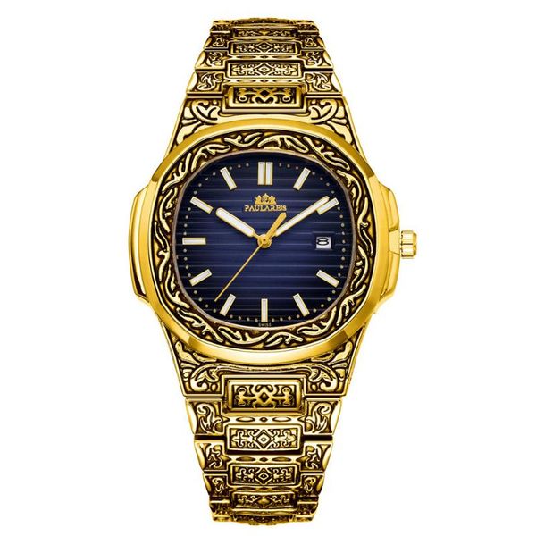 Relógios de pulseira Menina de quartzo relógio relógios militares retro retro dourado aço inoxidável dourado reloj Hombewristwatches wristwatcheswatchwatch