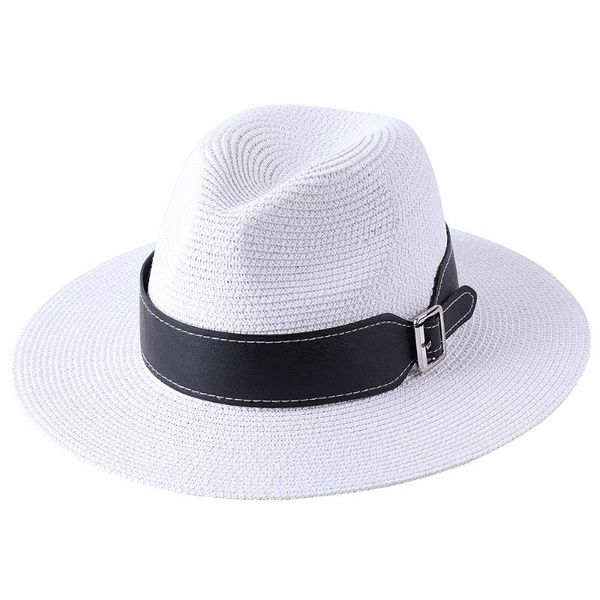 Chapéus de aba larga Mulheres simples Straw Hat Sun Beach Summer Men Dobrável Meninas Flutuadas UV Proteção Viagem Capicinha