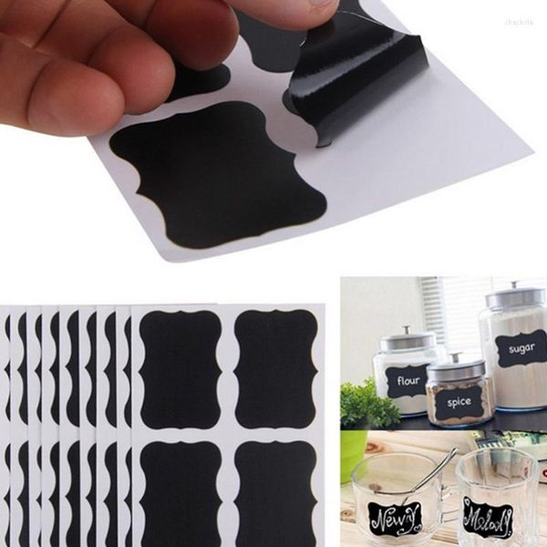 Garrafas de armazenamento adesivos de quadro -negro de cozinha de cozinha de cozinha adesivo de jarra de gente de rótulo de rótulo de gente