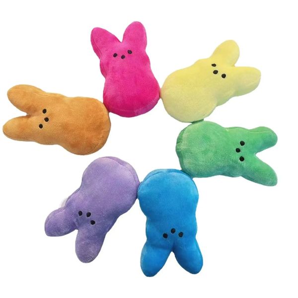 Nuovo coniglio di Pasqua peluche 15 cm simpatico coniglietto bambola portachiavi Kawaii camera divano decorazione del desktop