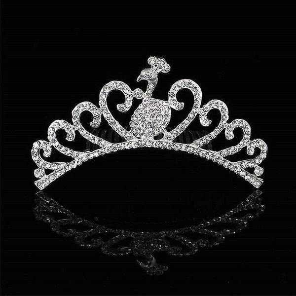 Fermagli per capelli Barrettes Principessa Diademi di cristallo Corone Fascia per capelli Kid Girls Love Bridal Prom Crown Wedding Party Accessiories Moda donna Ebreo