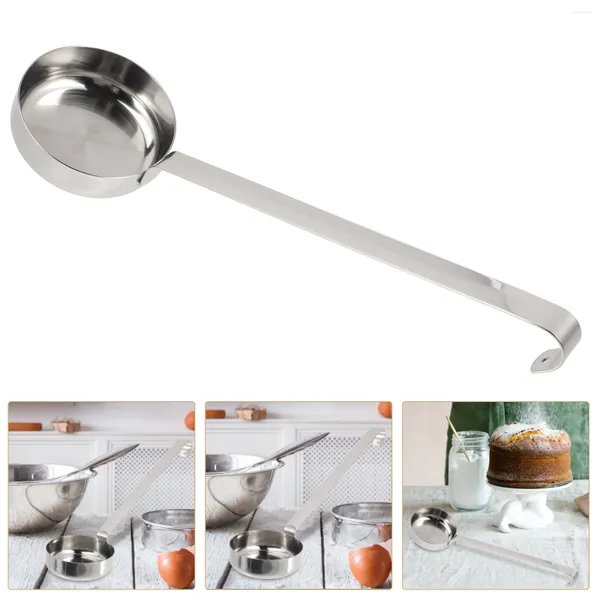 Set di stoviglie Cucchiaio in acciaio inox Spargisalsa per pizza Wok Mestolo Controllo delle porzioni Utensile da portata Olio Scrematura Frittura