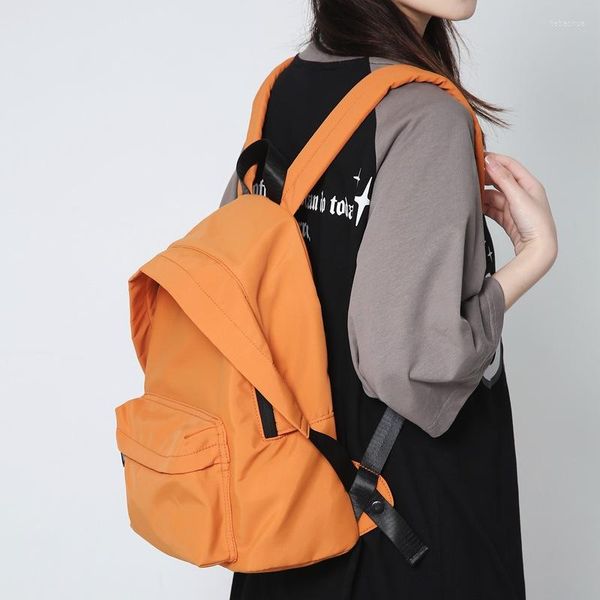 Backpack Cool Color Solid Travel Travel Laptop Book Bag Student Feminino de moda feminina Mulher Mulher Girl College