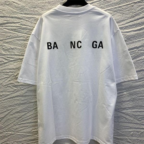 Paris clássico com estampa de letras roupas da moda masculinas femininas B frente traseira gráfica gola redonda algodão qualidade roupas de marca francesa 3xl 4xl camisetas de manga curta