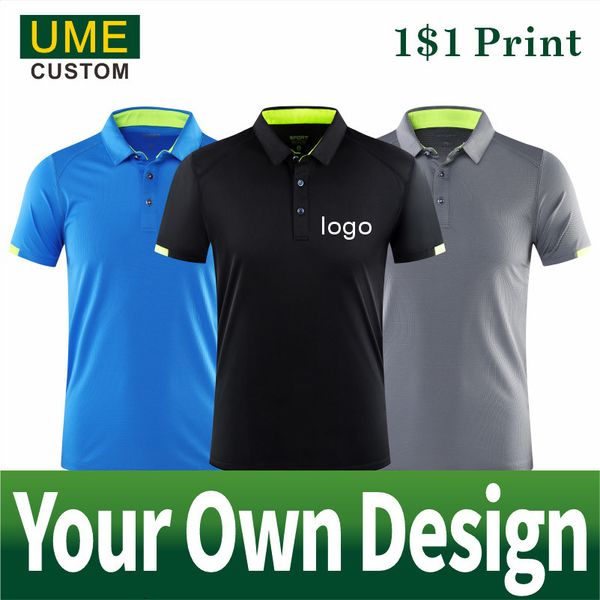 Polos masculinos de camisa esportiva de esporte de secagem rápida marca de design /bordado de impressão Bordado de lapela respirável Camisas de manga curta 230428