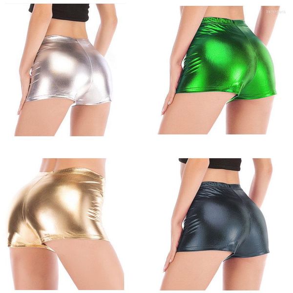 Pantaloncini da donna European American Club Performance Bright Lederhosen Pole Dance Gold Sexy Underwear Female