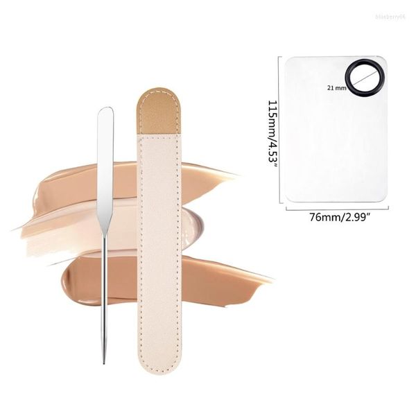 Nail Art Kits 2-in-1-Set Make-up-Mischpalette Edelstahl-Grundierung für Lidschatten-Wimpern