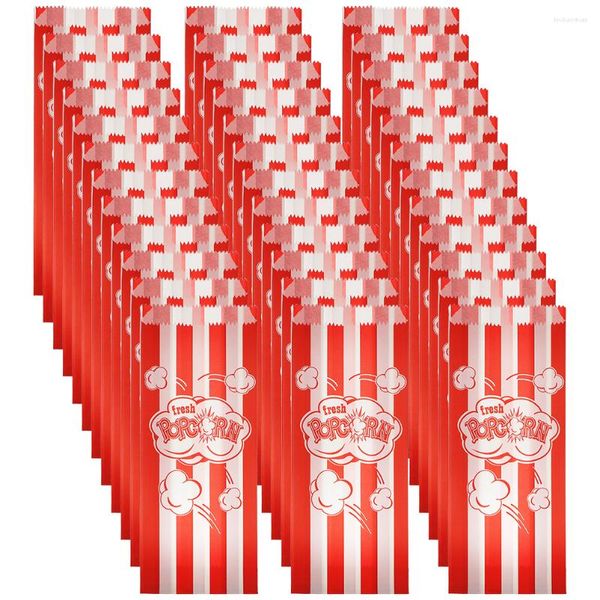 Enrole de presente 100 PCs Popcorn Packaging Bag Snack Contêineres Copos Balcões de Food Sacos de Concessão de Papel