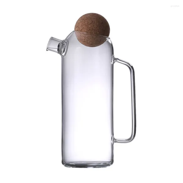 Set di stoviglie Bottiglie di vetro Tappi Coperchio per brocca per bevande 27X14X14CM Beccuccio per bevande Acqua fredda Tappo per teiera Decanter per caffè