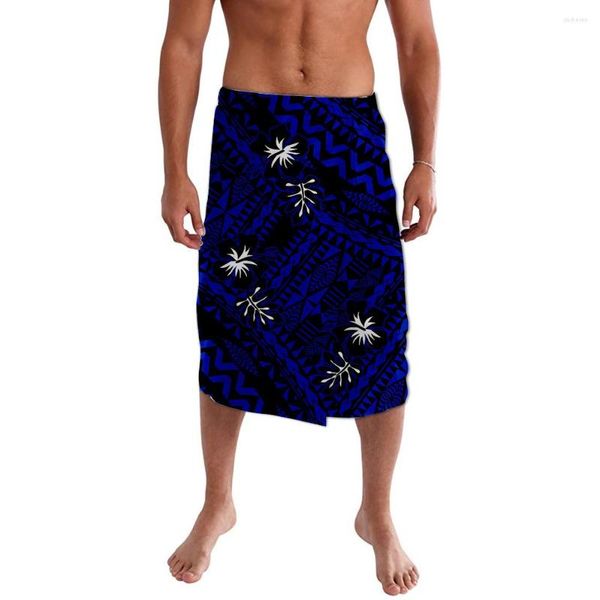 Roupas étnicas, ou seja, Faitaga Samoa Men Pocket Calça Salia Retro Style Polynesian Print Fabrics Custom Pattern