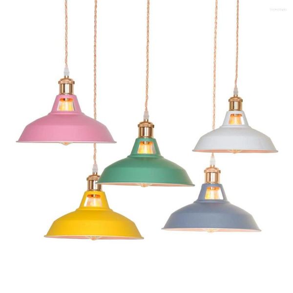 Pendelleuchten Bunte industrielle Retro-Stil Licht Restaurant Küche dekorative Vintage Hängeleuchten