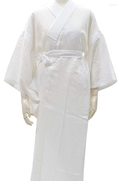 Abbigliamento etnico Canotta Kimono Donna Yukata Uchiho Giappone Geisha Samurai Costume Intimo Uomo Bianco Cappotto tradizionale giapponese