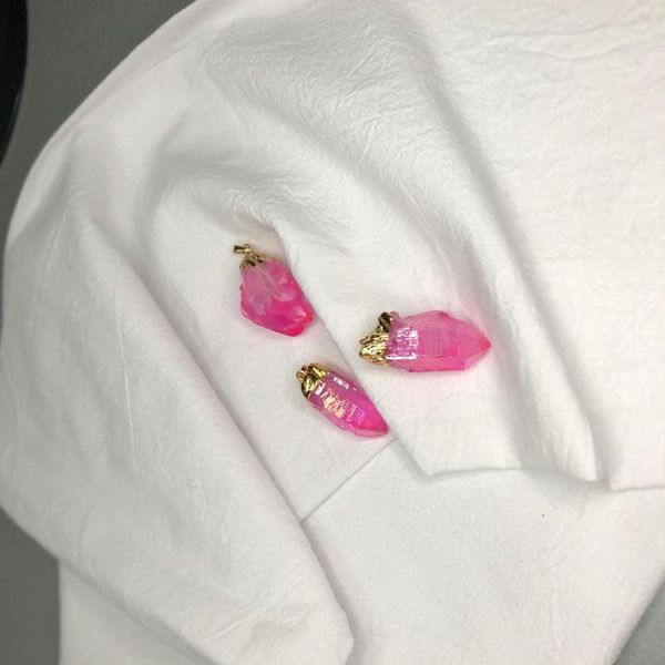 Подвесные ожерелья WT-P002 Big Promo Pink Fashion нерегулярная натуральная камень. Объект Color Crystal Lady Jewelry аксессуары хороший подарок
