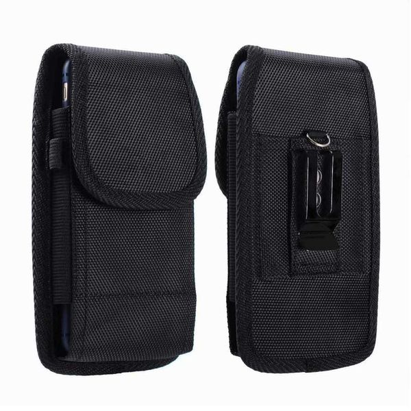 Fondina universale in nylon per iPhone Samsung Huawei Xiaomi Doogee Borsa da cintura per marsupio da uomo per telefoni cellulari da 3,5-6,3 pollici