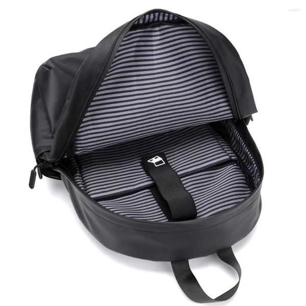 Backpack School Book Solid PVC PVC à prova d'água Tablet Zipper Homens Mulheres Mulheres de grande capacidade Laptop de bolso resistente a desgaste