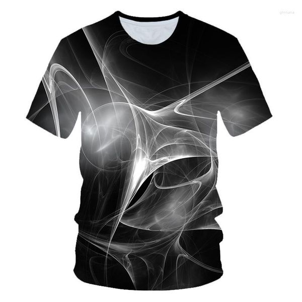 Camisetas masculinas 2023 camiseta de fumaça homens homens moda anime colorido 3d camiseta meninos de verão