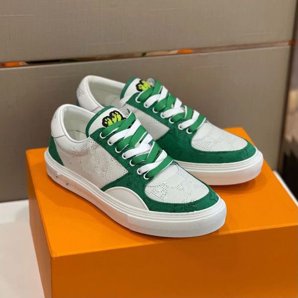 Tasarımcı Moda Eğitmeni Sneaker Intage Sıradan Ayakkabı Virgils Timsah-Dökülmüş Siyah Gri Kahverengi Beyaz Yeşil Buzağı Deri Fransız Ablohs Erkek Ayakkabı MJ000002
