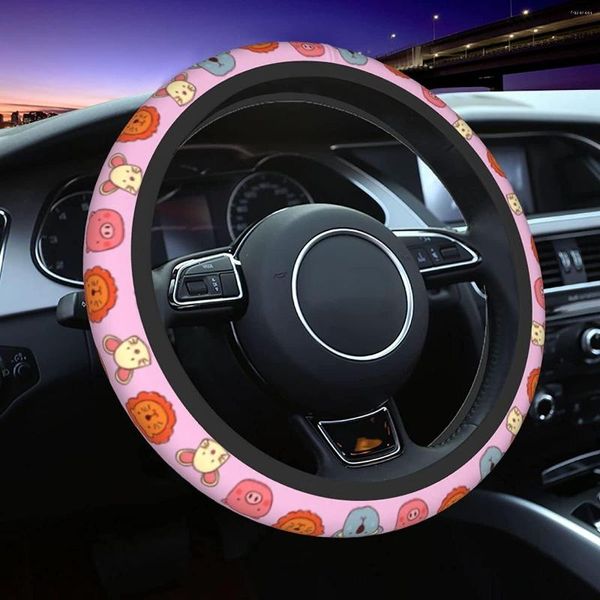 Lenkradbezüge Pink Cover Tier für Frauen Mädchen süße Accessoires Auto LKW SUV Dekor 15 Zoll