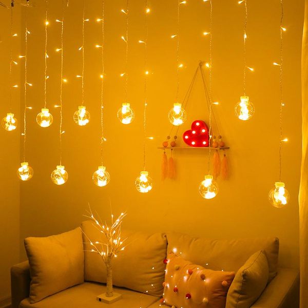 Stringhe di luci Stringhe di lucine Illuminazione natalizia 2,5 M Ghirlanda di stelle UE nella finestra Decorazione natalizia di nozze per la casa LED LED
