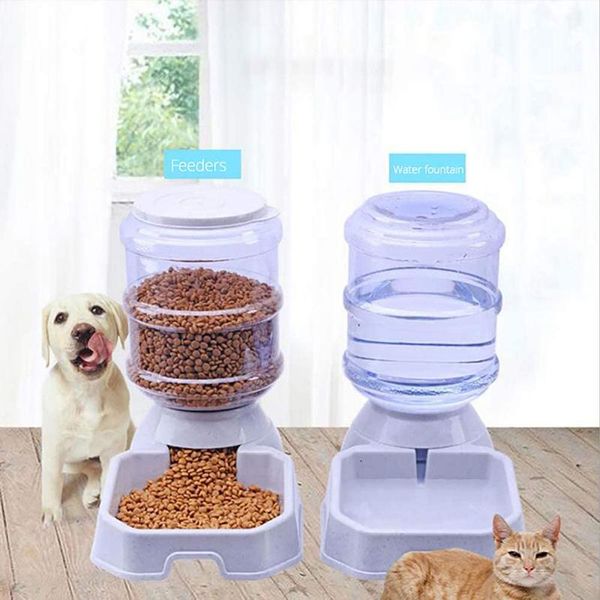 Alimentador automático para gatos, 3,8l, tigela de plástico para cães, garrafa de água, grande capacidade, dispensador de água para cães, produtos para animais de estimação