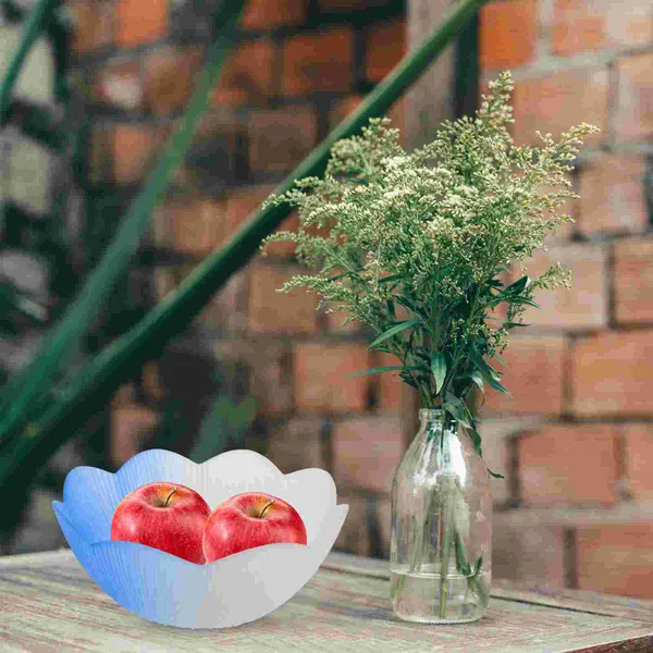 Tigelas gradiente tigela de vidro grande aperitivo sopa decoração de frutas salada clara ondulação de servir