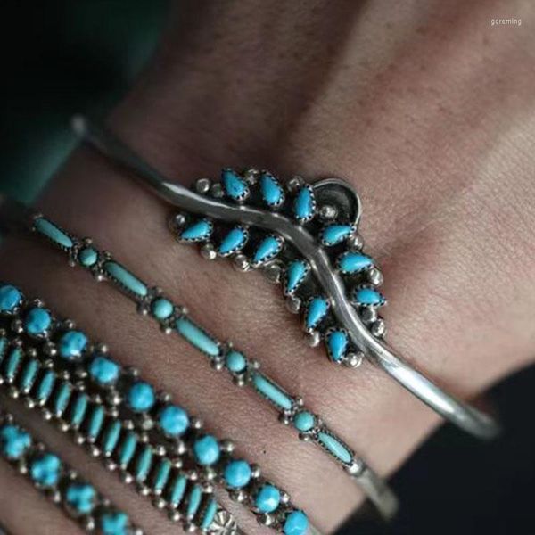 Bracciale bohémien piccolo braccialetto a goccia in pietra naturale accessori tibetani da donna polsino a forma di cuore amore regalo