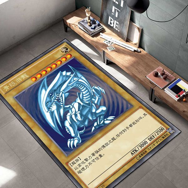 Tappeto Blue Eye White Dragon Carpet Card King Carpet Esports Chair Comodino Anime Computer Chair Tappetino Footmat Designer Footmat Rug