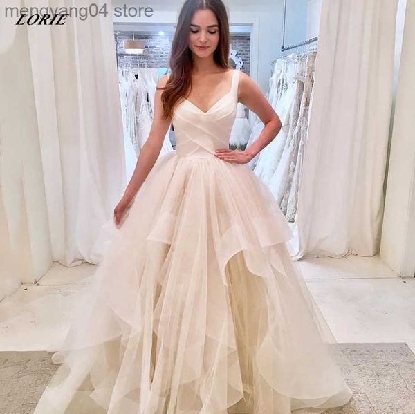 Abiti da festa A-Line Abiti da sposa principessa senza maniche Sweetheart Boho Abito da sposa con gonfi tulle a strati volant Abiti da sposa personalizzati T230502