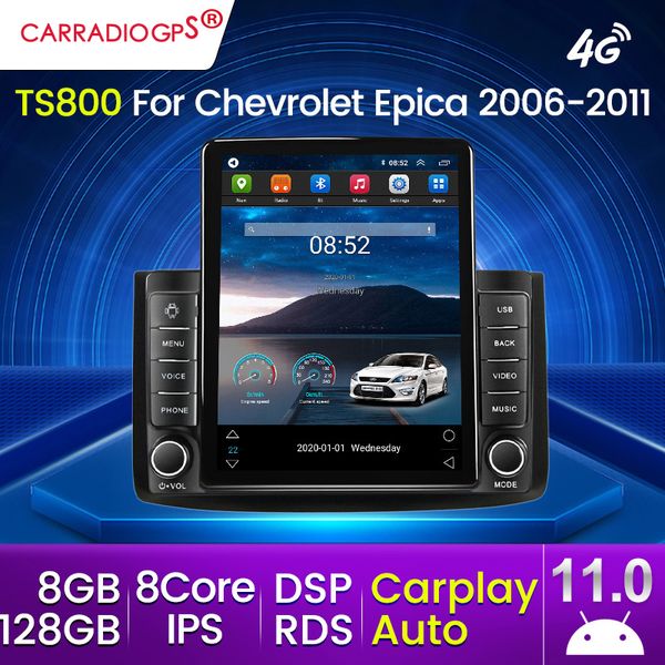 Para Chev Epica 2006-2011 128g IPS RDS DSP Android 11 8 núcleos DVD DVD Radio Multimedia Player GPS Navigation CarPlay Auto