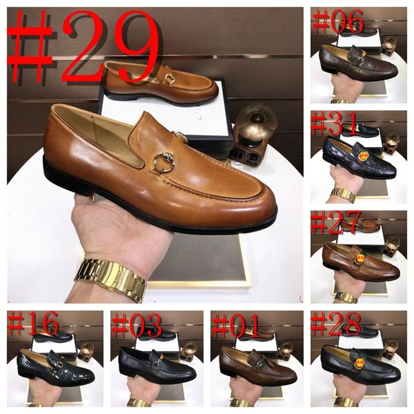 Luxo Brands Men Sapatos Inglaterra Trend Leisure Sapatos de couro respiráveis ​​para calçados masculinos Men Men Flats Big Size 45