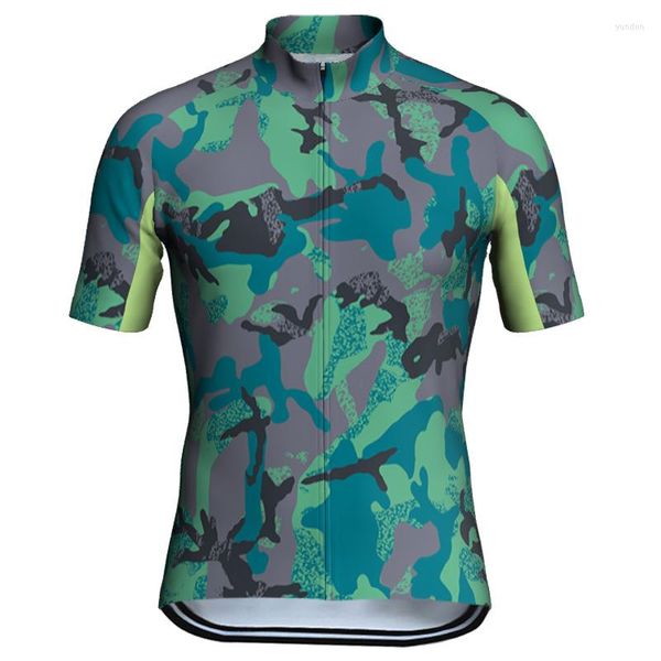 Jackets de corrida Summer Sport Sport Camo Jersey Justice Manga curta Circha de bicicleta Camisa de bicicleta Motocross Sweater Rota refrescante Mountain Wear Outdoor