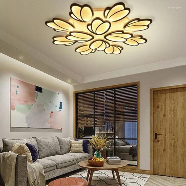 Deckenleuchten 2023 Einfache Lampe Kreative Persönlichkeit Modernes Schlafzimmer Esszimmer Arbeitszimmer Licht Luxus Romantische Tulip Acryl Kronleuchter