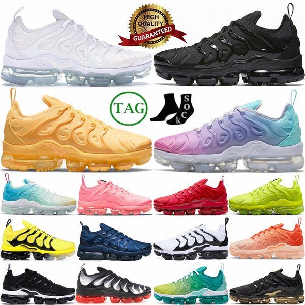 Scarpe da corsa firmate Tn Plus Tns Uomo Donna Scarpe da ginnastica sportive Triple Black Tennis Ball USA Cherry Hyper Violet Olive Orange Gradients Sneakers F51V #