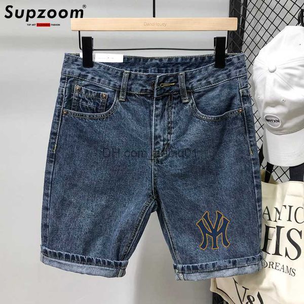 Erkek Şort Supzoom 2023 Yeni Varış Sıcak Satış Üst Moda Baskı Yaz Zipper Fly Stonewashed Sıradan Pamuk Kot Şort Erkekler T230501