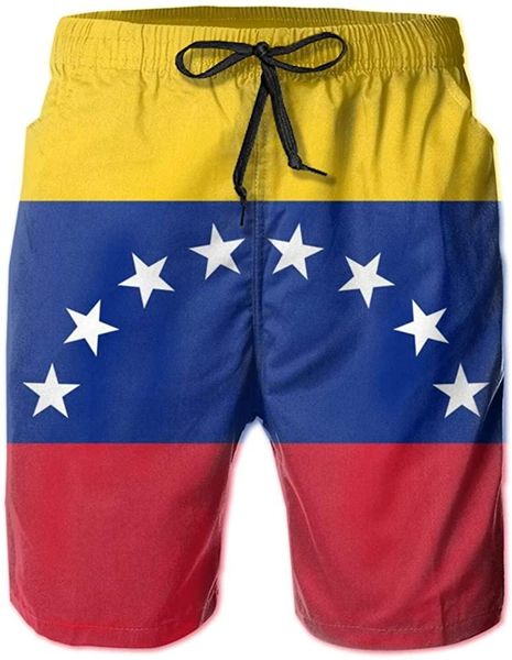 Herren Shorts Mens Swim Flag Of Venezuela Quick-Dry Trunk With Mesh LiningMen's