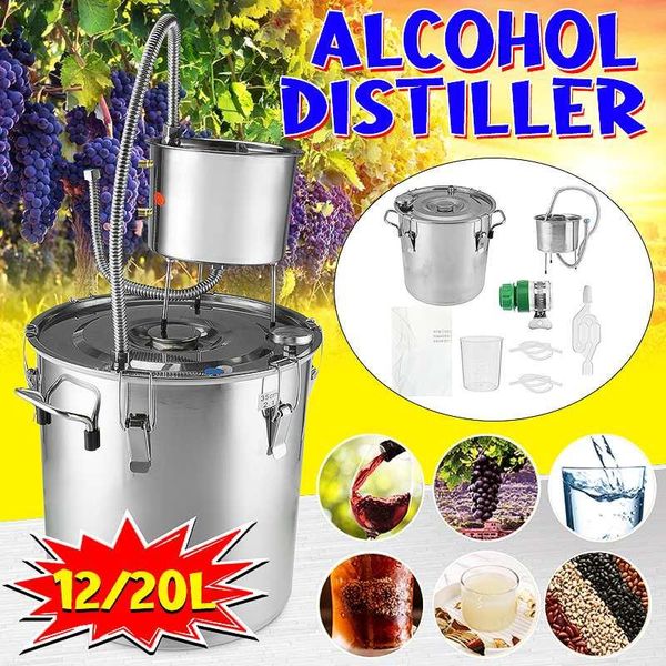 Fare 12/20/33L Automatico Distillatore di Alcool Macchina Birra Attrezzature FAI DA TE Casa Moonshine Still Vino Spiriti Caldaia Birra Dispenser kit