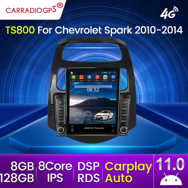 128G DSP Android 11 4G LTE Car Dvd Radio Multimedia Video Player per CHEV Spark Beat Matiz Creative 2010-2014 Carplay Auto