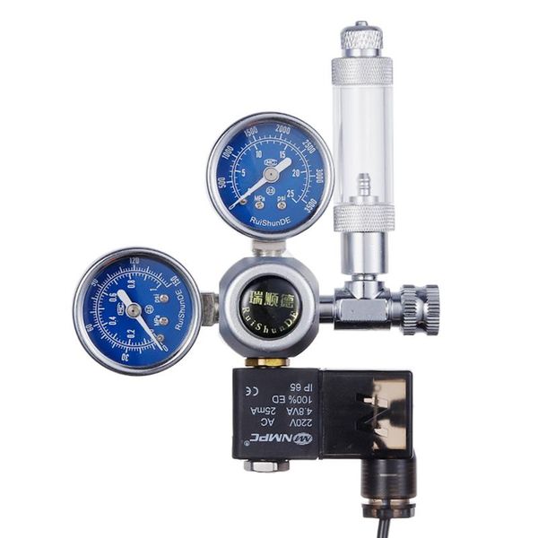 Equipamento regulador de co2 para aquário, válvula solenoide, contador de bolhas, sistema de controle de co2, reator, gerador, redução de pressão