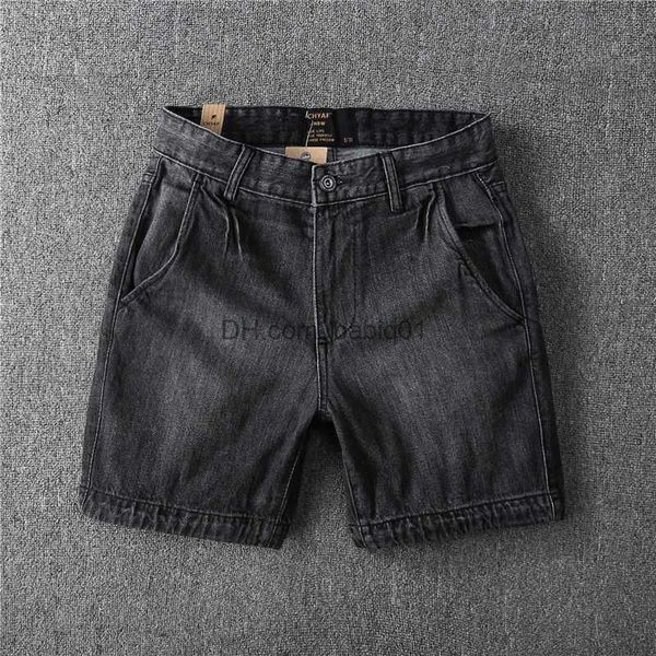 Shorts masculinos masculinos moda moda de rua leve jeans de jeans relaxado shorts bermudas shorts homens shorts jeans de algodão 2023 A21 T230502