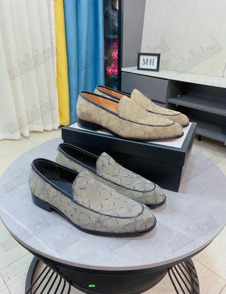 Дизайнерская повседневная обувь Мокасины Лоферы Horsebit Классическая обувь для мужчин Jumbo Double G Marmont Slip-on JORDAAN MAXI CANVAS BIT LOAFERS