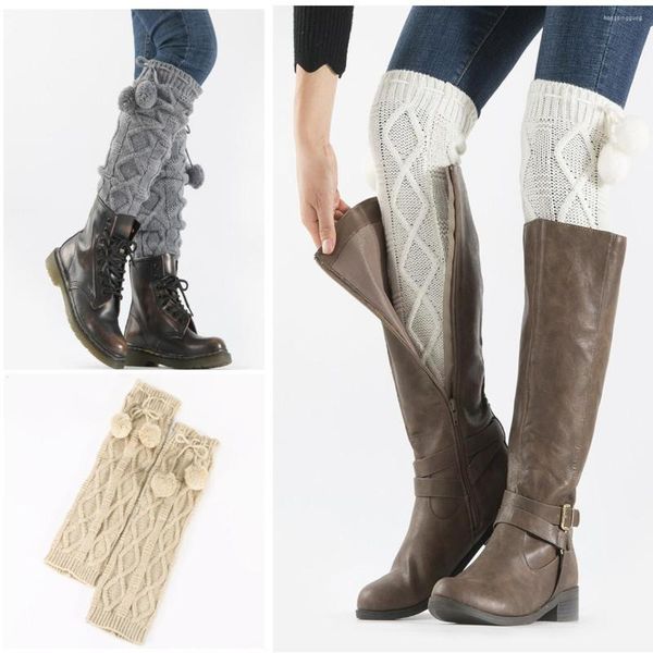 Donne calze a maglia a maglia jacquard diamond pall per studenti cadono e inverno ammucchiati stivali per gamba di lana