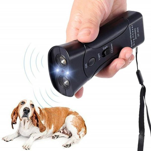 Repellenti ZF853 Repellente per cani da compagnia Anti abbaio Arresto dell'abbaio Dispositivo di addestramento Addestratore LED Ultrasuoni Anti abbaio Ultrasuoni senza batteria