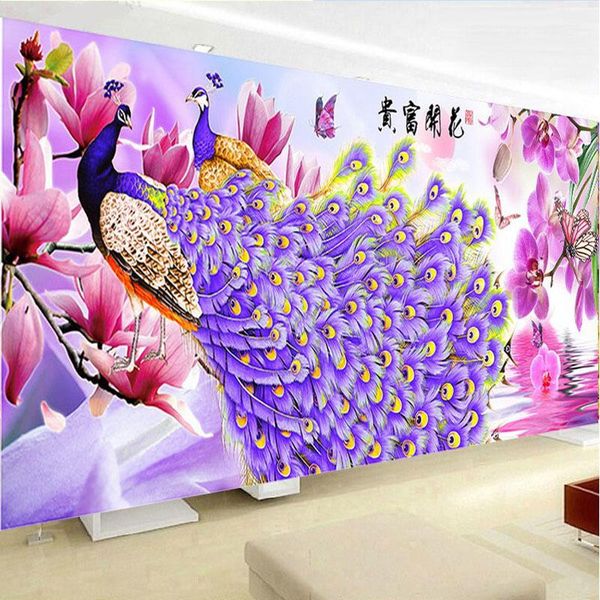 Stich Speziell geformtes AB Diamond Stickerei 5d Diy Diamond Malerei Kreuzstich Diamond Mosaic Decor Peacock Magnolia