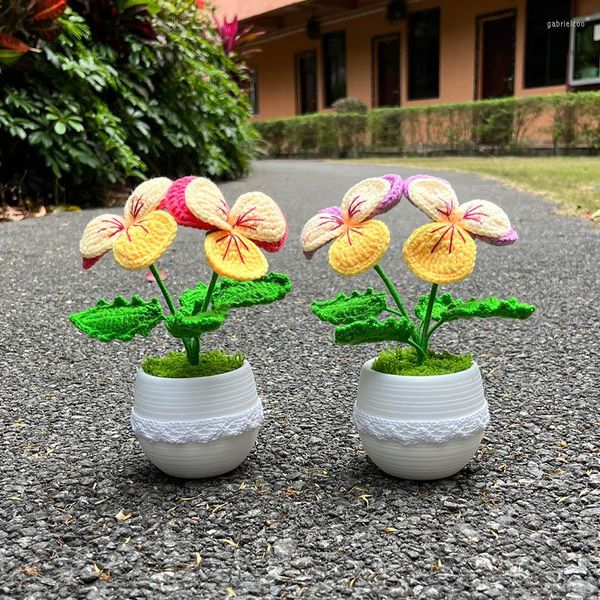 Flores decorativas PANSY BONSY BONSAI PLANTAS ARTIFICIAIS DIFICAÇÃO MAIS NADA BONITO GREST FELE