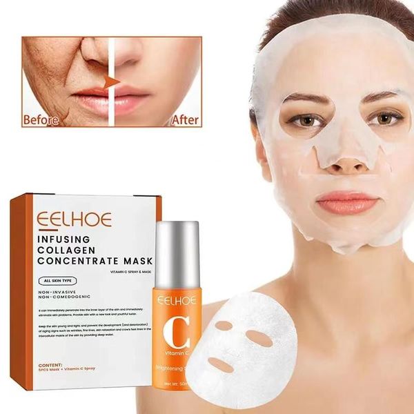 Viso Pellicola al collagene ad alto contenuto proteico Trucco Maschera solubile in acqua Sfuma Occhiaie Borse per gli occhi Maschera per gli occhi Linee sottili leggere Lifting e rassodante