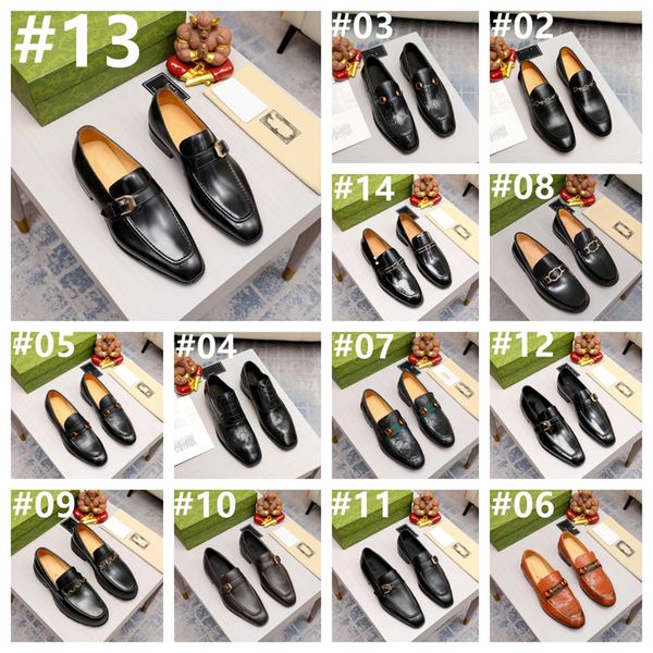 Sonbahar Orijinal Deri Erkekler Tasarımcı Lüks Elbise Ayakkabı Moda Dantelli Adam Sıradan Ayakkabı Akıllı İş İş Ofis Ayakkabı Lightweig Boyut 38-45