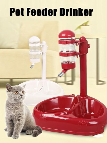 Кормушка для домашних животных, поилка, автоматическая миска для питьевой воды, подвесной чайник, 400 мл, миска для кормления собак и кошек, товары для домашних животных