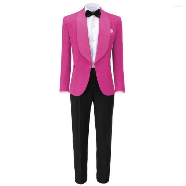 Ternos masculinos de alta qualidade Men Shawl Lapela Man Padrão Tuxedos Tuxedos Wedding Groomsman 2 peças (calça de jaqueta) E397
